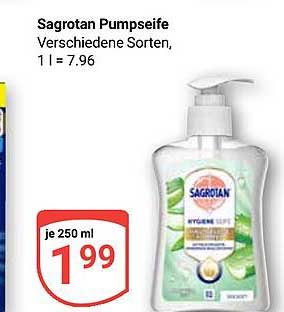 Sagrotan Pumpseife Verschiedene Sorten, 1 l = 7.96