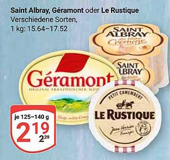 Saint Albray, Géramont oder Le Rustique