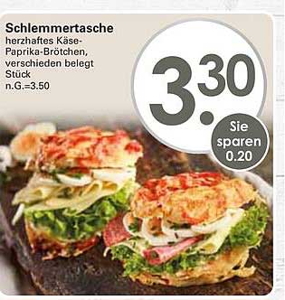 Schlemmertasche herzhafte Käse-Paprika-Brötchen, verschieden belegt Stück n.G.=3.50