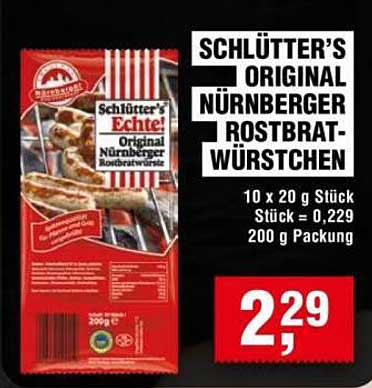 SCHLÜTTER'S ORIGINAL NÜRNBERGER ROSTBRAT-WÜRSTCHEN