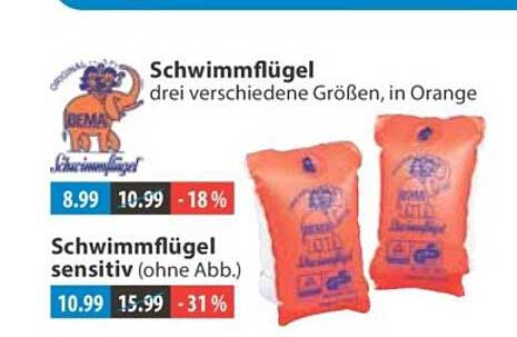 Schwimmflügel sensitiv (ohne Abb.)