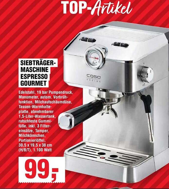 SIEBTRÄGER-MASCHINE ESPRESSO GOURMET