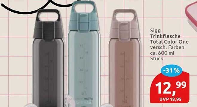 Sigg Trinkflasche Total Color One versch. Farben ca. 600 ml Stück