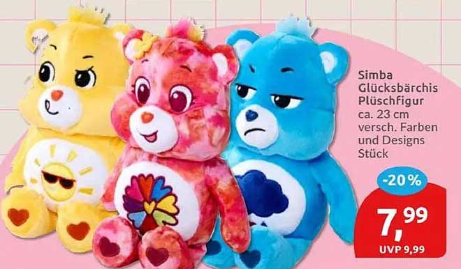 Simba Glücksbärchis Plüschfigur ca. 23 cm versch. Farben und Designs Stück