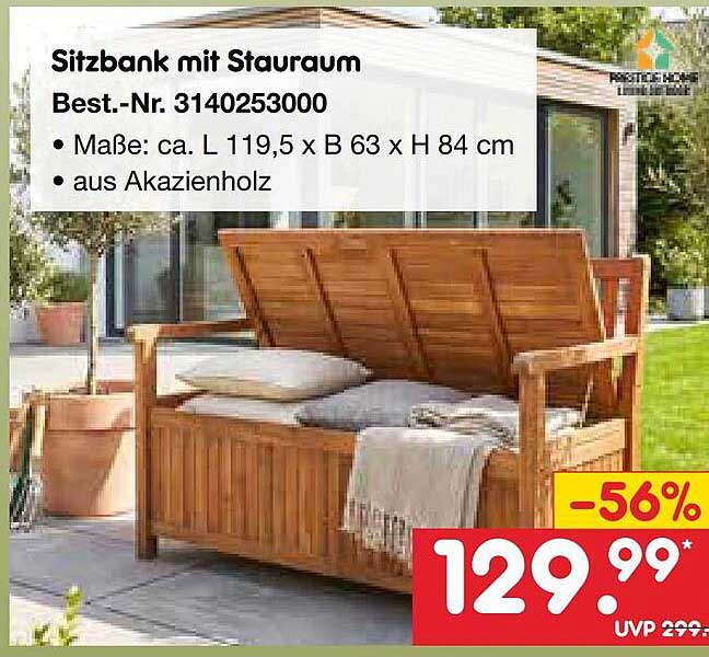 Sitzbank mit Stauraum