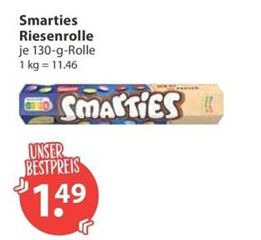 Smarties Riesenrolle je 130-g-Rolle