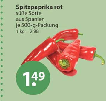 Spitzpaprika rot