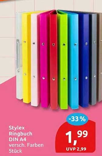 Stylex Ringbuch DIN A4 versch. Farben Stück