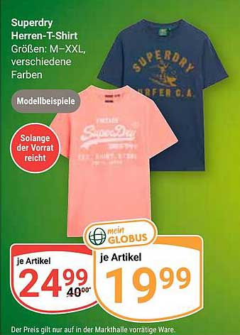 Superdry Herren-T-Shirt Größen: M--XXL, verschiedene Farben