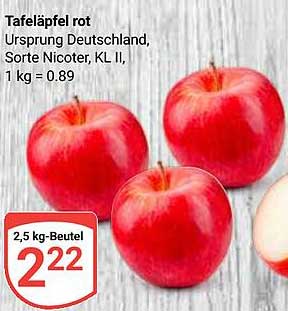 Tafeläpfel rot