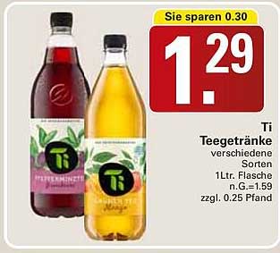 Teegetränke verschiedene Sorten 1 Ltr. Flasche je