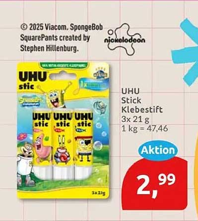 UHU Stick Klebestift 3x 21 g