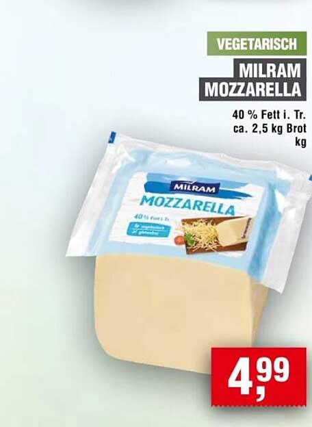 VEGETARISCH MILRAM MOZZARELLA