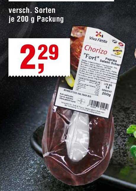 versch. Sorten je 200 g Packung
