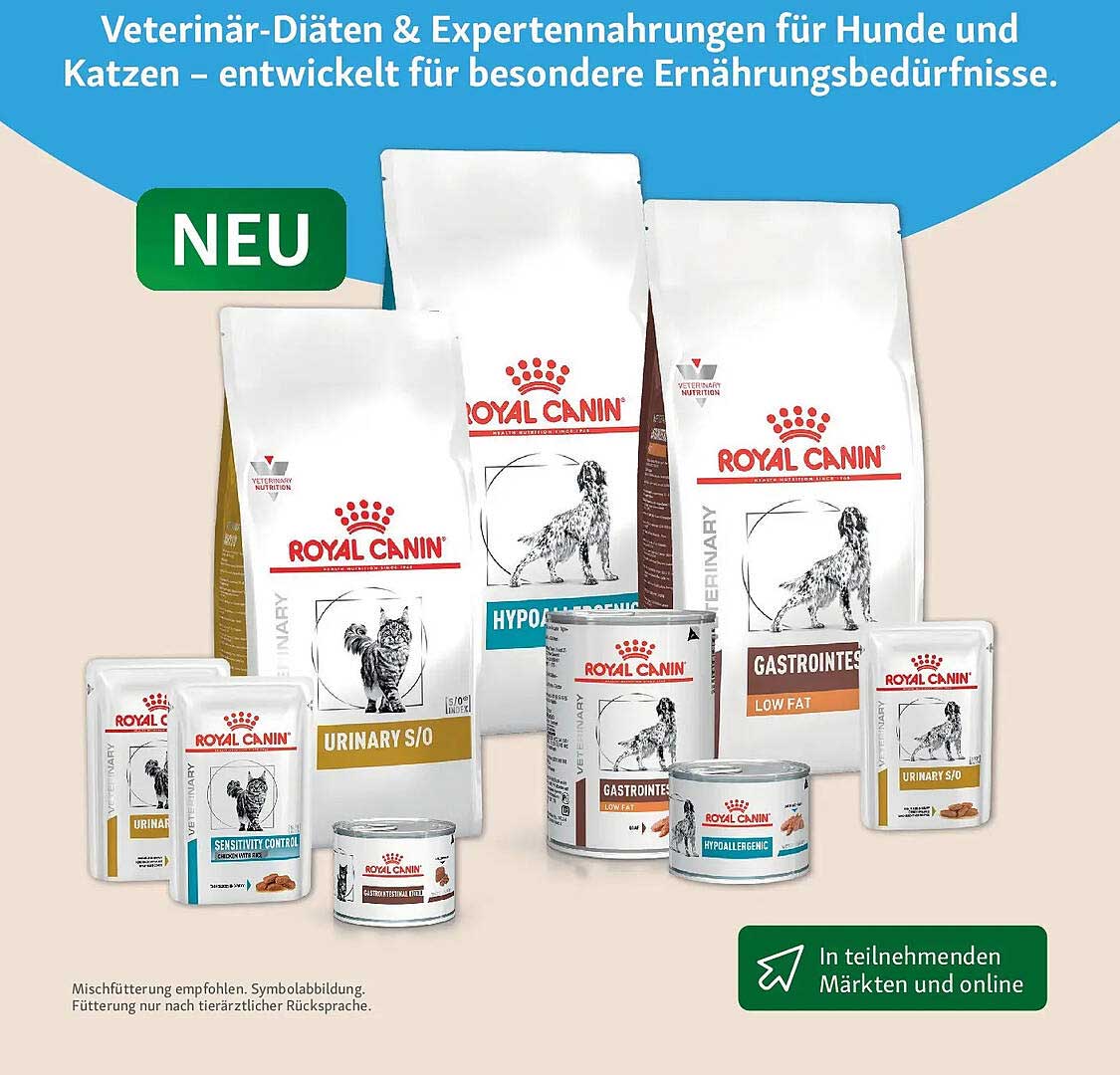 Veterinär-Diäten & Ernährung für Hunde und Katzen – entwickelt für besondere Ernährungsbedürfnisse.