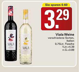 Viala Weine verschiedene Sorten, Italien 0,75Ltr. Flasche