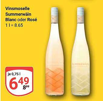 Vinsmoselle Summerwäin Blanc oder Rosé 1 l = 8.65