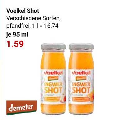 Voelkel Shot Verschiedene Sorten, pfandfrei, 1 l = 16.74