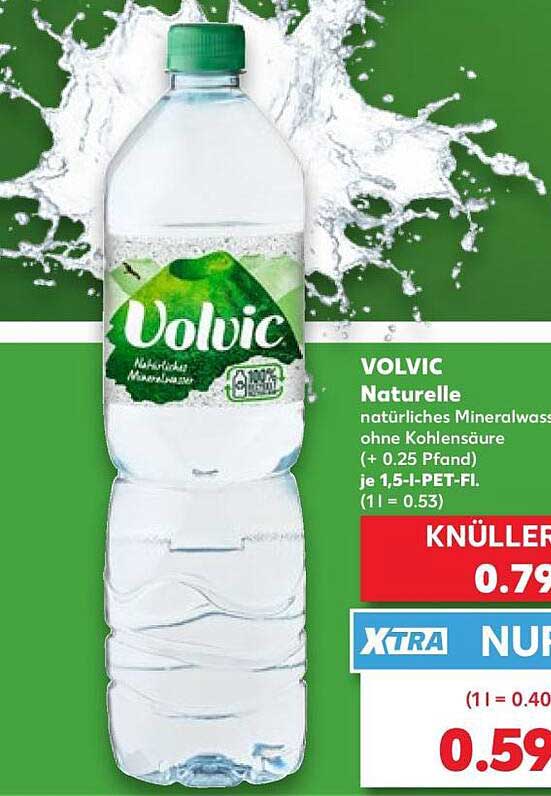 VOLVIC Naturelle natürliches Mineralwasser ohne Kohlensäure (+ 0.25 Pfand) je 1,5-l-PET-Fl. (1 l = 0.53)