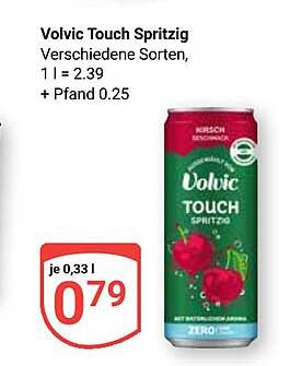 Volvic Touch Spritzig Verschiedene Sorten, 1 l = 2.39 + Pfand 0.25