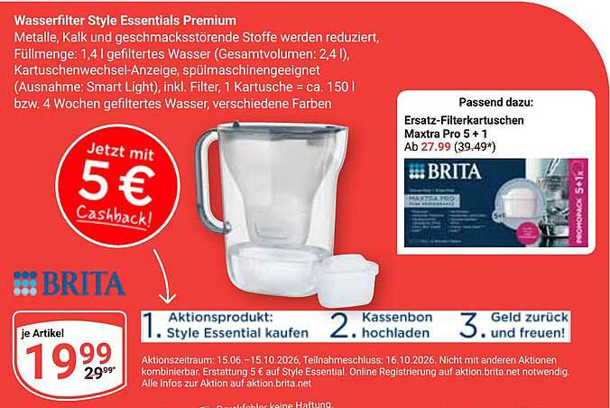 Wasserfilter Style Essentials Premium