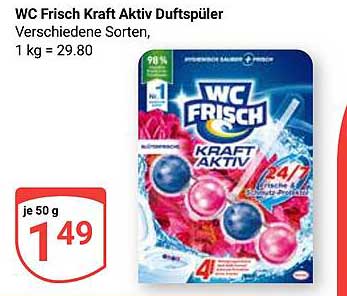 WC Frisch Kraft Aktiv Duftspüler Verschiedene Sorten, 1 kg = 29.80