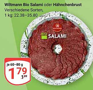Wiltmann Bio Salami oder Hähnchenbrust