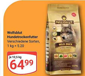 Wolfsblut Hundetrockenfutter Verschiedene Sorten, 1 kg = 5.20