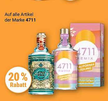 20% Rabatt auf alle Artikel der Marke 4711
