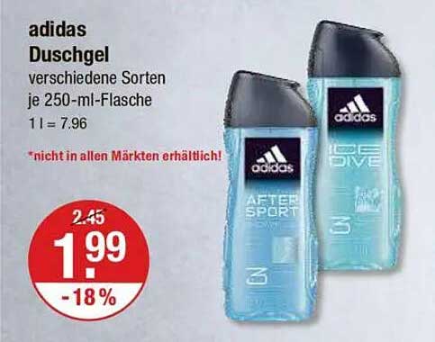 adidas Duschgel verschiedene Sorten je 250-ml-Flasche