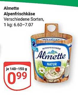 Almette Alpenfrischkäse - Verschiedene Sorten, je 140-150 g