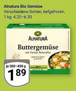 Alnatura Bio Buttergemüse, verschiedene Sorten, tiefgefroren, 1 kg