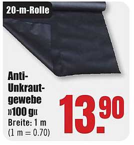 Anti-Unkrautgewebe 100 g - 20-m-Rolle