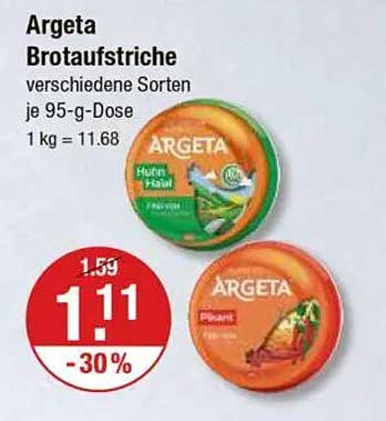Argeta Brotaufstriche - Verschiedene Sorten 95-g-Dose