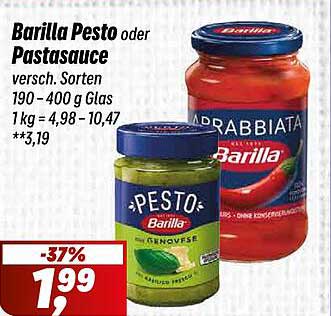 Barilla Pesto oder Pastasauce - Verschiedene Sorten