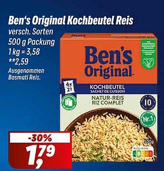 Ben's Original Kochbeutel Reis - verschiedene Sorten
