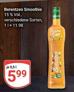 Berentzen Smoothie 15 % Vol., verschiedene Sorten, 0,5 l