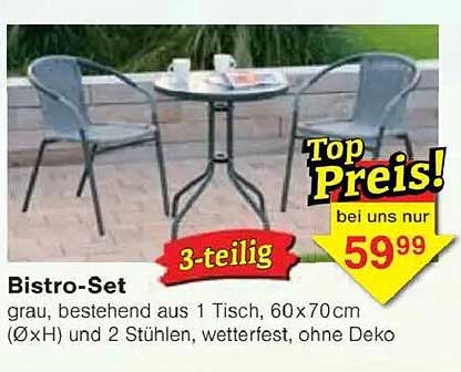 Bistro-Set 3-teilig für nur 59,99 €