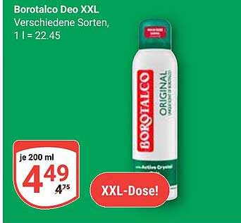 Borotalco Deo XXL 200 ml - Verschiedene Sorten