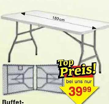 Buffet-Tisch 180 cm - Top Preis!
