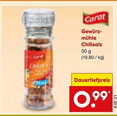 Carat Gewürzmühle Chilisalz 50 g