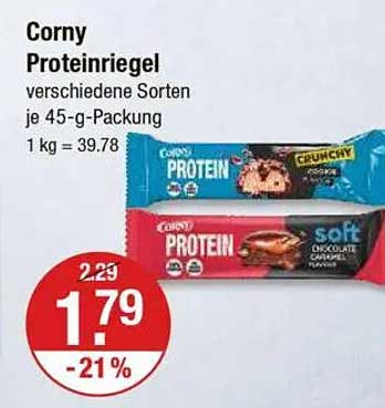 Corny Proteinriegel verschiedene Sorten je 45-g-Packung