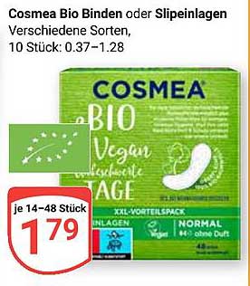 Cosmea Bio Binden oder Slipeinlagen, 10 Stück
