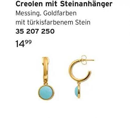 Creolen mit Steinanhänger