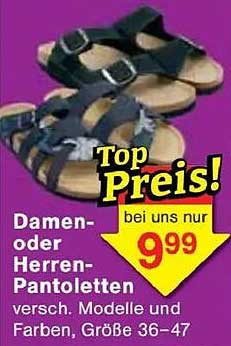 Damen- oder Herren-Pantoletten