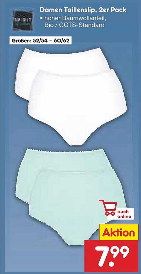 Damen Taillenslip, 2er Pack