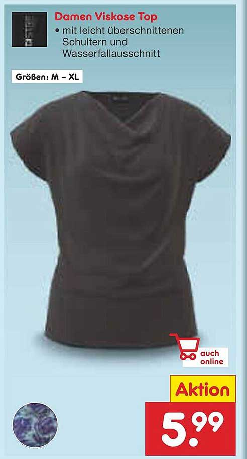 Damen Viskose Top
