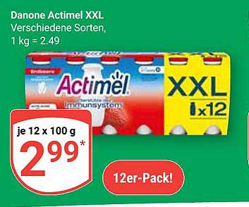 Danone Actimel XXL - 12er-Pack für nur 2,99€