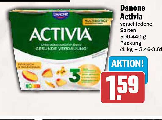Danone Activia verschiedene Sorten 500-440 g Packung
