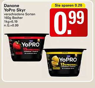 Danone YoPro Skyr verschiedene Sorten 160g Becher